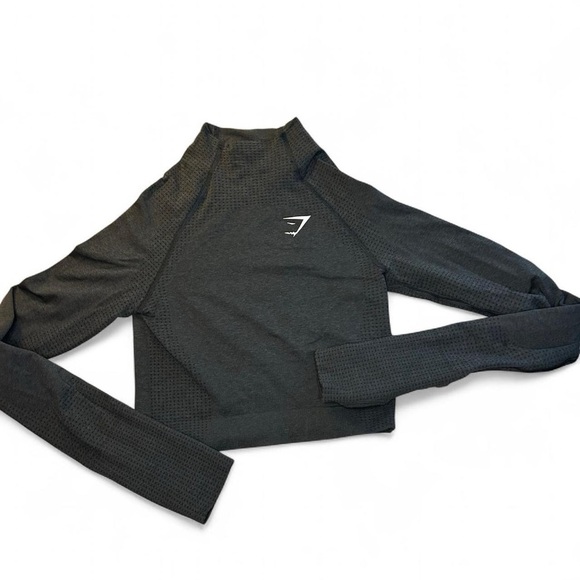 Gymshark Vital Crop Top – Dark Gray, Size S - Picture 4 of 10